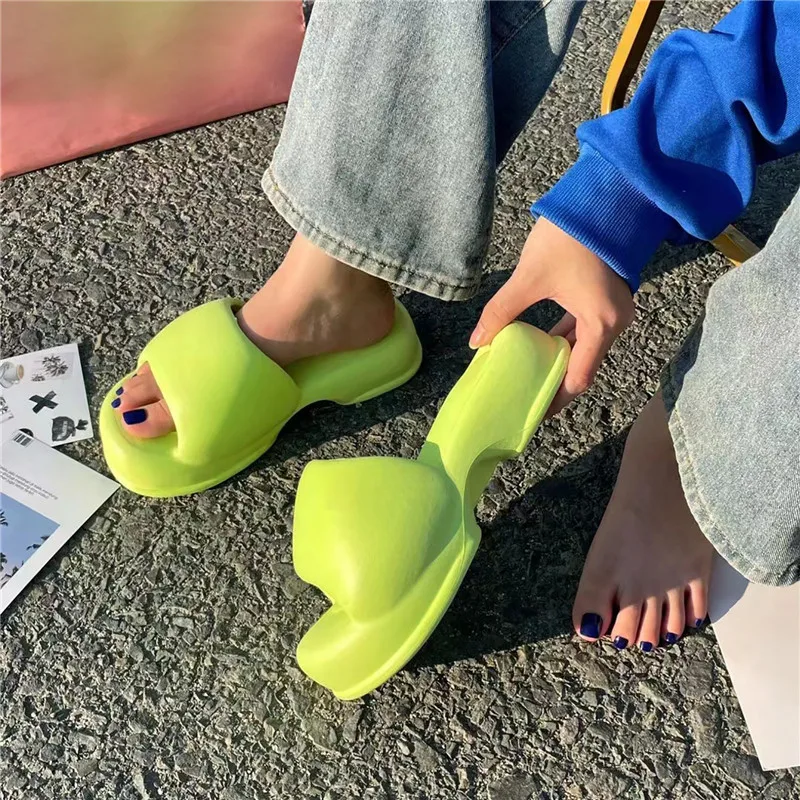 Summer Platform Sandals Women 2023 Fashion Casual Hemp Thick Slides Thick Sole Open Toe Outdoor Beach Woman Walking Eva Slippers