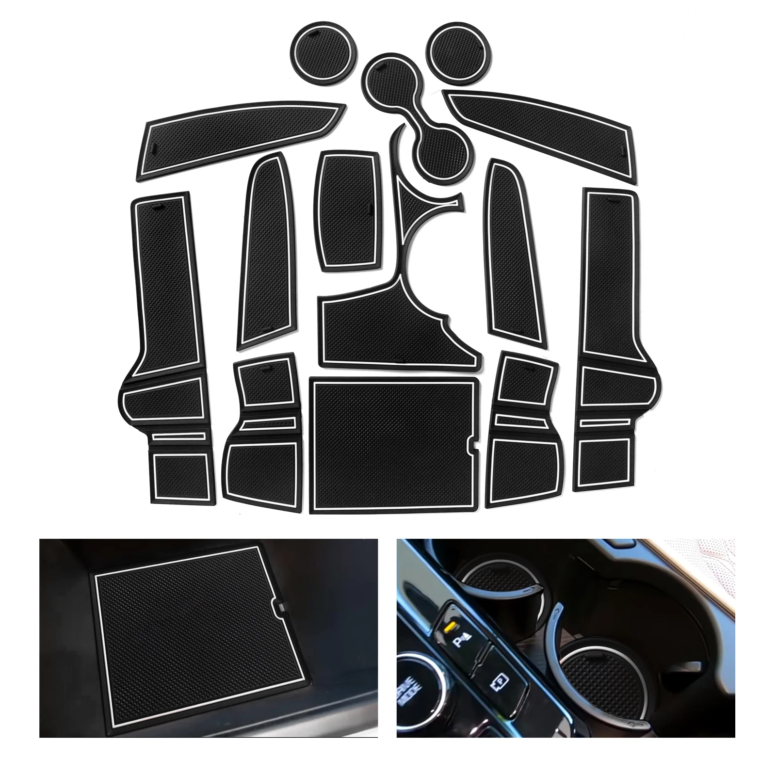 

Anti-Slip Gate Slot Cup Mat for Kia Sportage NQ5 2021 2022 2023 （North American/Korean versions） Accessories Non-Slip Pad