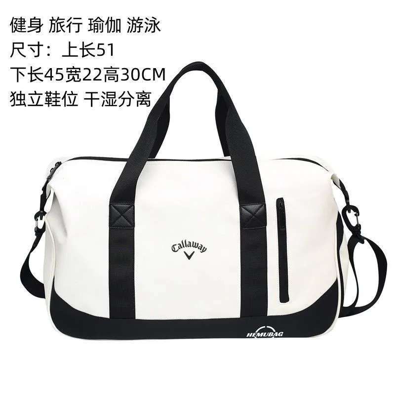 

Golf Malbon Logo waterproof women's travel bag, men's and women's sports bag, Boston horse bag, fashionable material, 2023