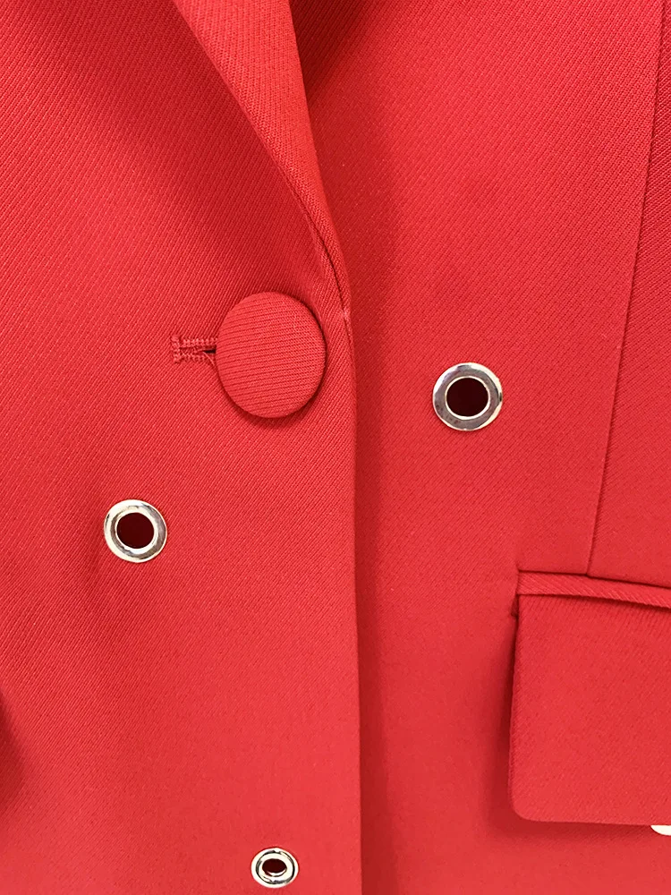 Женские костюмы из двух предметов красные пиджаки и брюки в офисном стиле