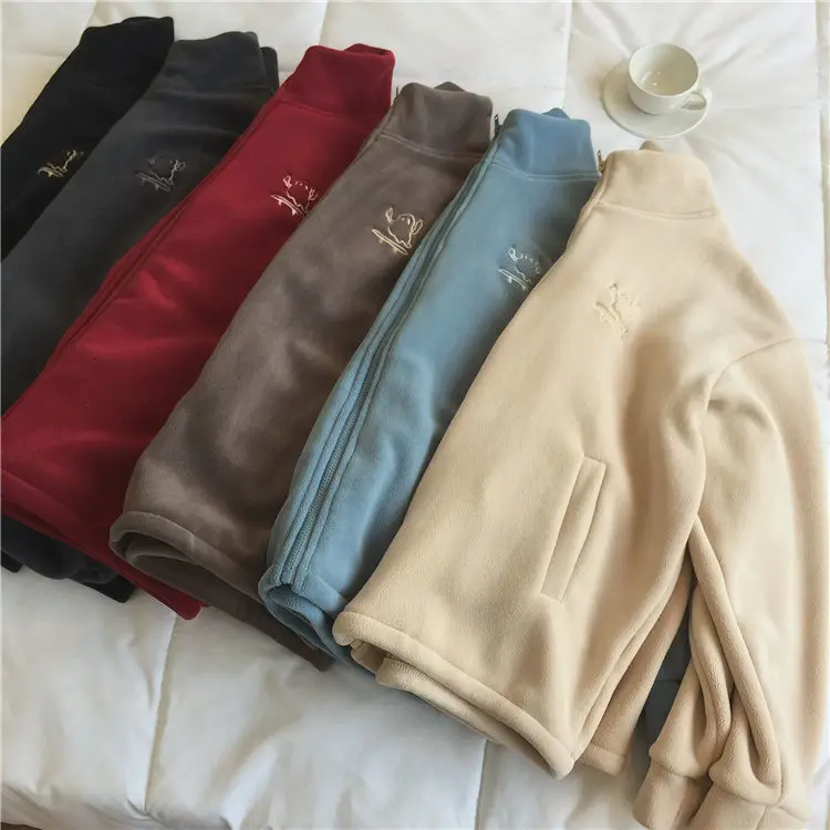 Women Zip Up Long Sleeve Pocket Autumn Winter Streetwear Vintage Angel Print Hooded Jacket Coat Y2K Aesthetic Loose Hoodie | Женская