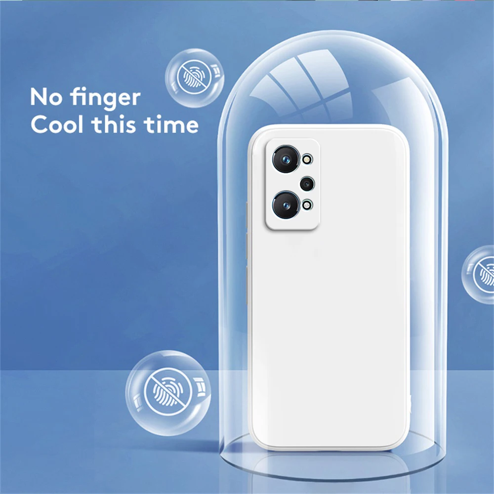 Оригинальная мягкая искусственная кожа для OPPO Realme GT Neo2 Neo 2 2T квадратная Жидкая