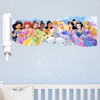 anime figures disney princess pvc wall sticker wallpaper for kids bedroom living room kindergarten decoration birthday gifts