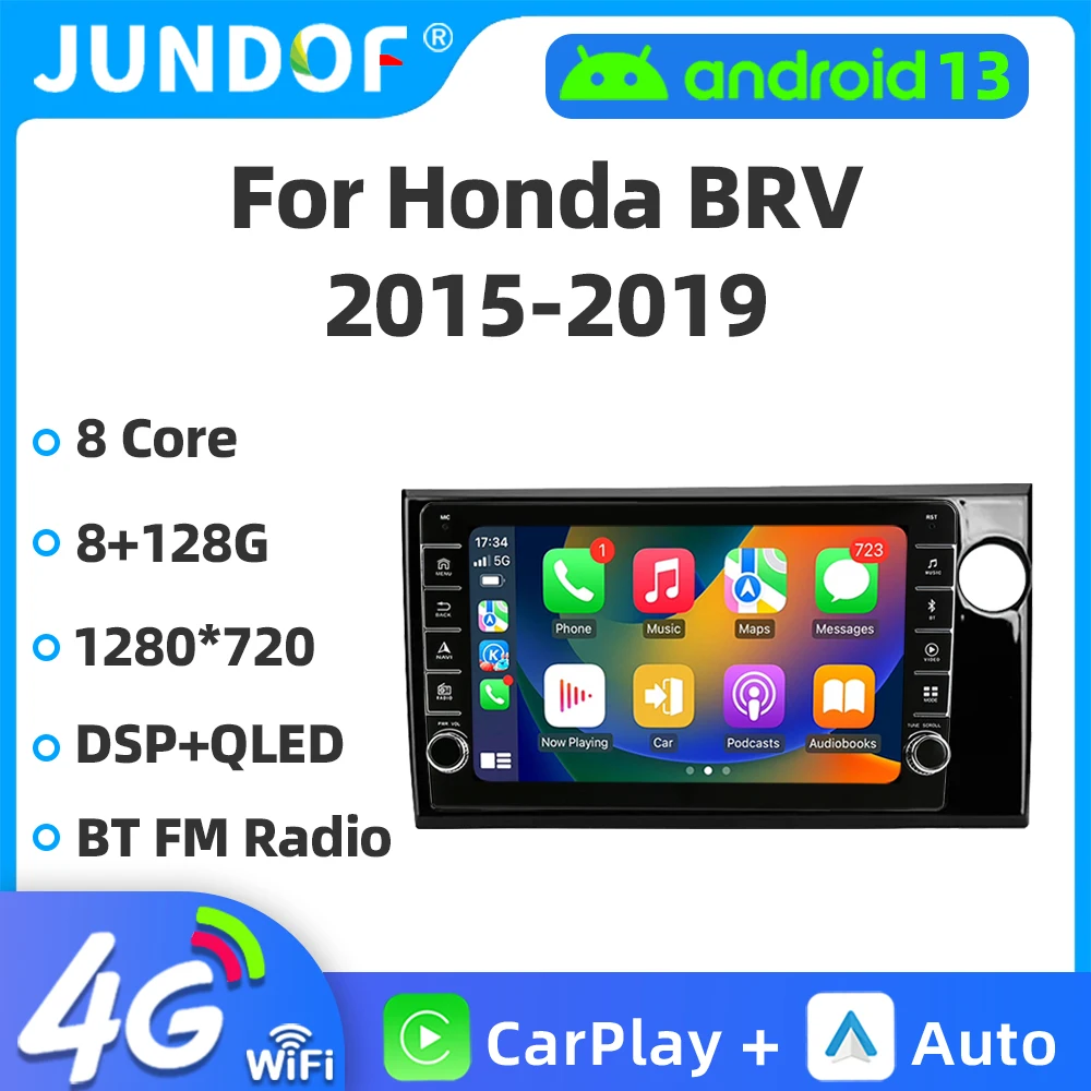 Автомобильный плеер Carplay Android Auto для Honda Brio BRV 2015-2019 автомобильная стереосистема iPS