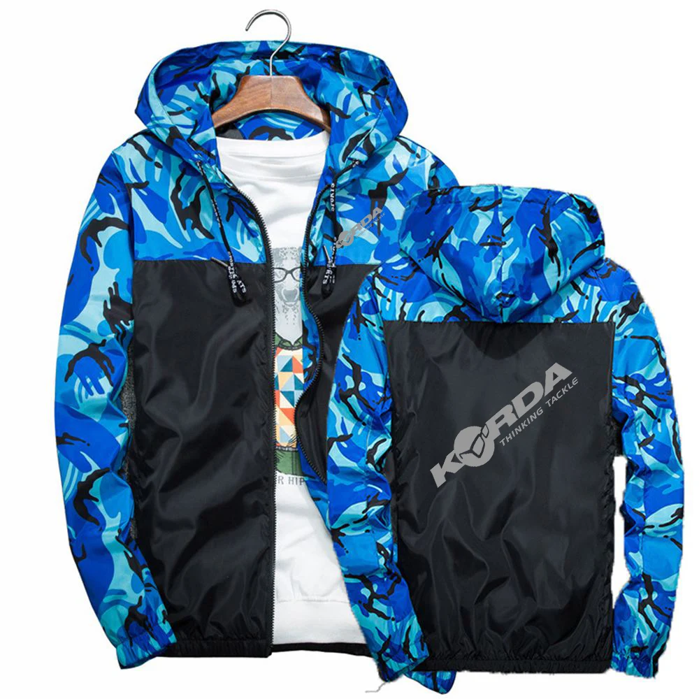 

2022 Korda Inspired Tribute Fishing Men Spring And Autumn Jacket Coats Camouflage Stitching Hip Hop Streetwear Tops