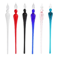 glass calligraphy pen glass dipped pen glass dip pen vintage writing drawing pen multi color