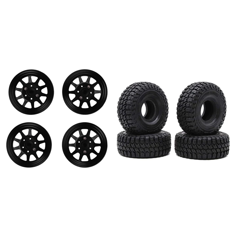 

107G Metal Alloy 1.9 Beadlock Wheel Rims With 127X50MM 1.9 Rubber Tyre Wheel Tires