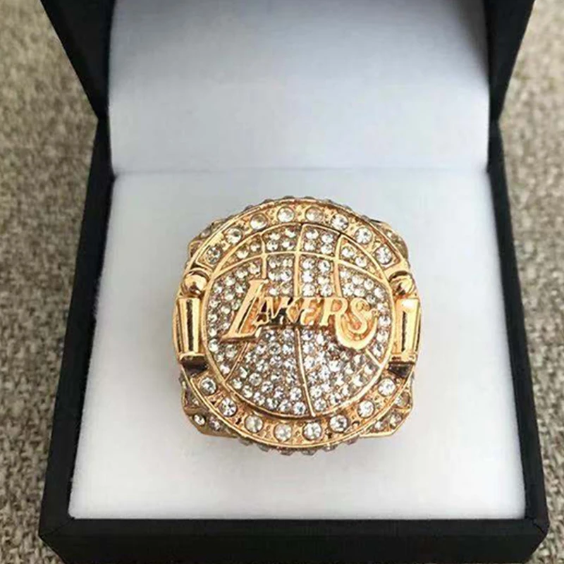

Trendy Basketball Star Los Angeles Champion Finger Rings for Man Women Gold Color Zircon Punk Hip Hop Ring Anniversary Jewelry