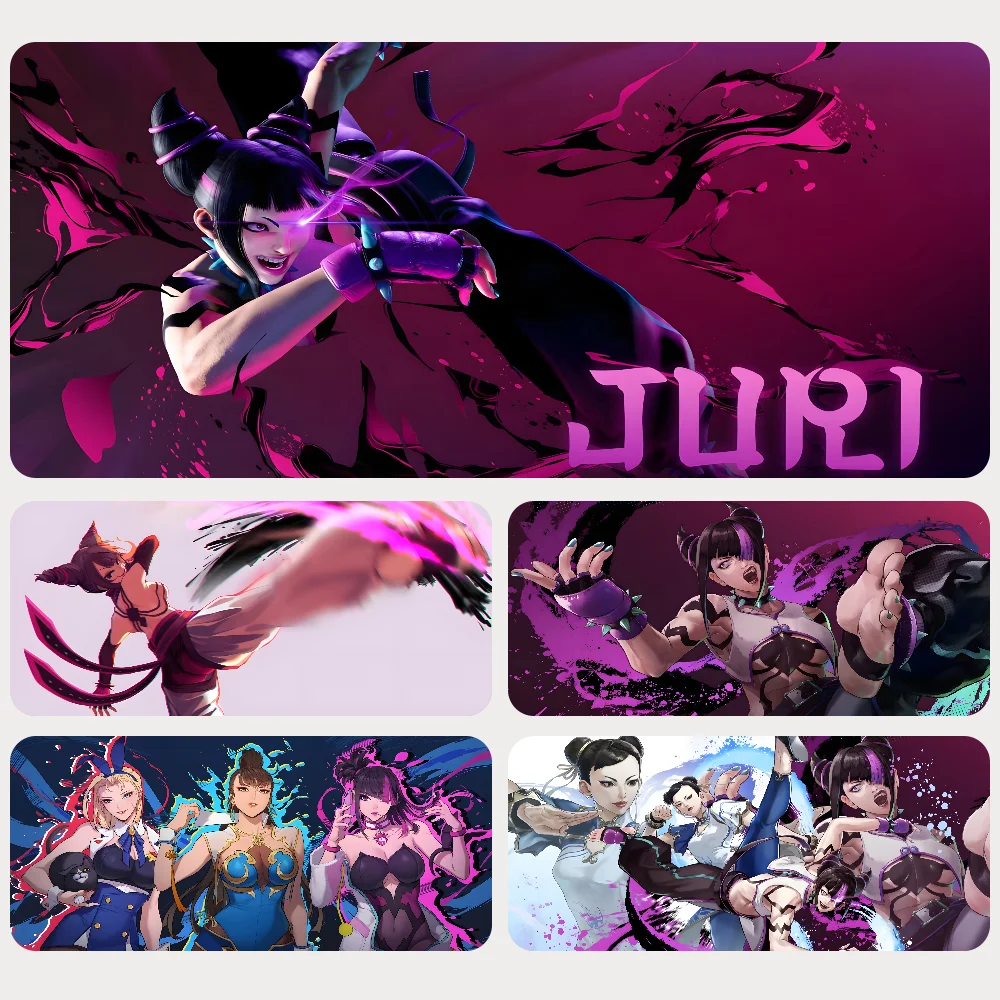 Коврик для мыши с персонажем Juri Han Street Fighter игровой коврик аксессуары ПК