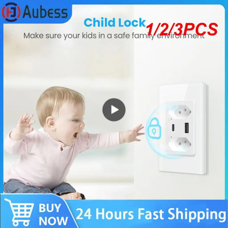 

1/2/3PCS Tuya Brazil WiFi Wall Socket with Type C USB Port individual Control, Brasil Smart Outlet Plug Work for