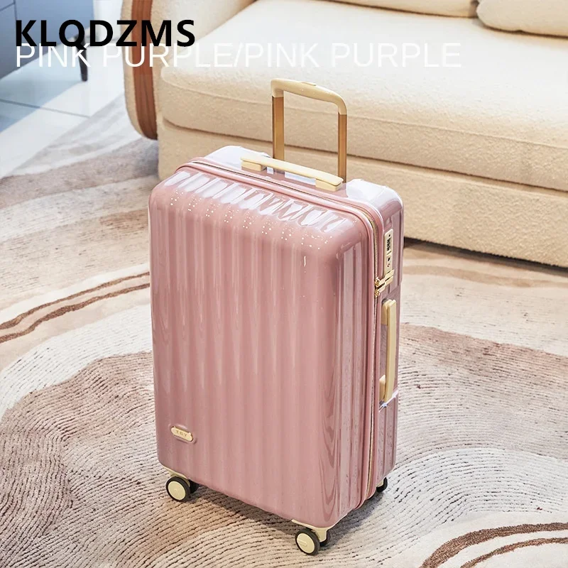 KLQDZMS Чемодан из АБС-пластика + ПК 30 дюймов чемодан на колесиках большой
