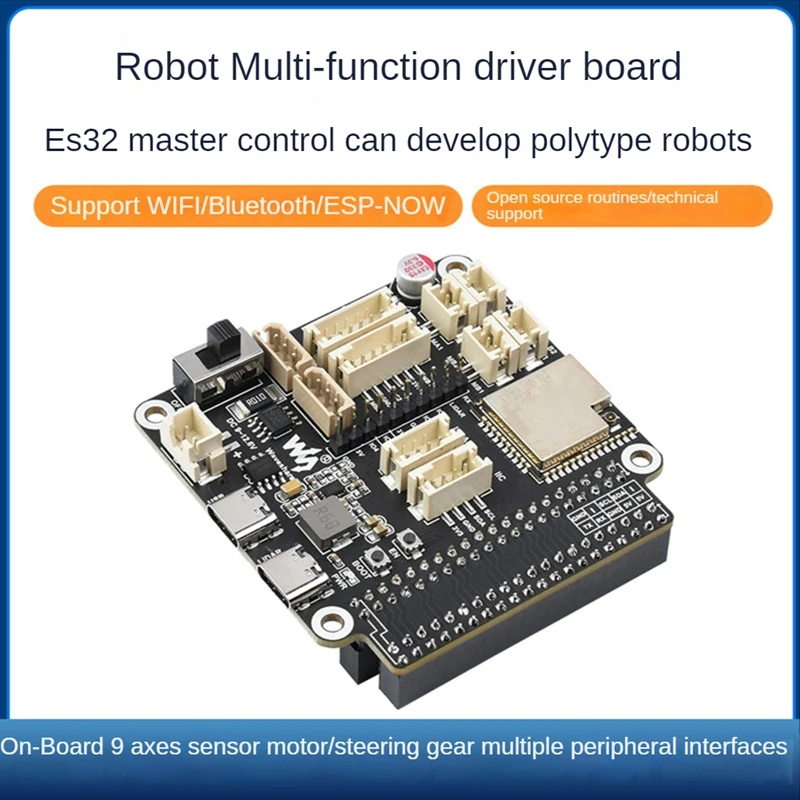

Waveshare Multi-Function Interface Driver Board Accessory Parts For Robots Based On ESP32 Supports WIFI Bluetooth ESP-NOW