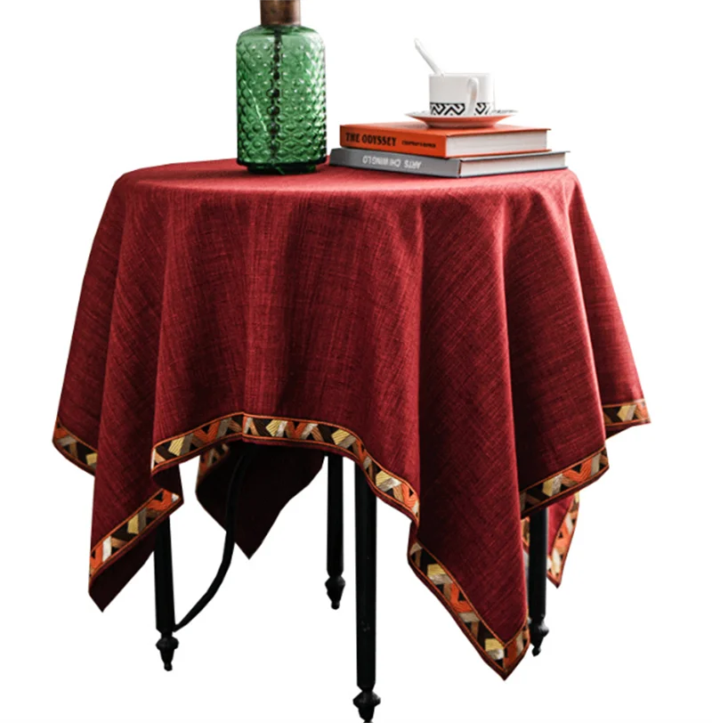 

Home Use Outdoor Picnic Table Cloth Modern Table Cloth Cotton Linen Square Table Cloth Contracted Style Desk