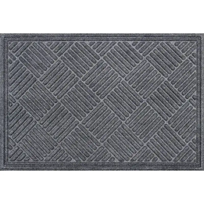 

Crosshatch Polyester Doormat, 2' x 3', Smoke Chair cushion Bathroom decorations and accessories My singing monsters Living room