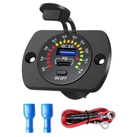 quick charge 3 0 dual usb charger socket wonoff switch colorful voltmeter wire fuse diy kit for car marine boatetc