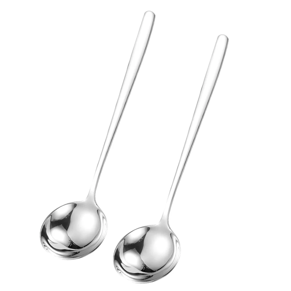 

Stainless Steel Spoon Soup Spoons Silverware Cooking Ladle Large Hot Pot Multi-function Kitchen Serving