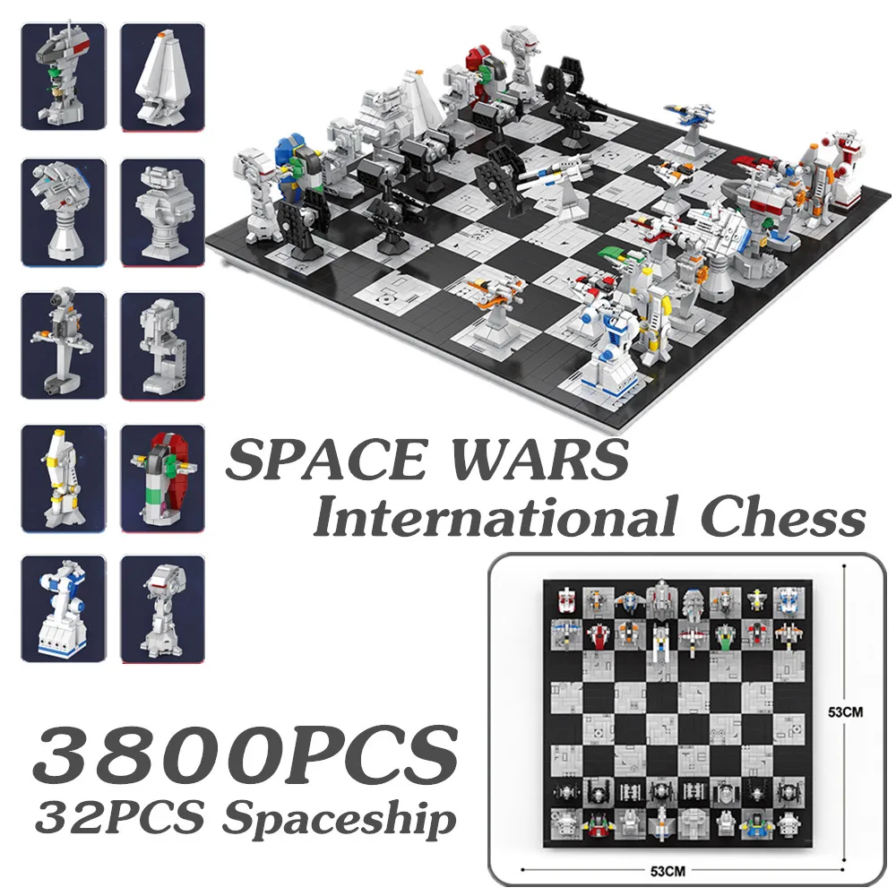 

3800PCS Disney International Chess Board Game Galaxy Stars Fighter Space Wars Spaceship Building Block Figure Set Kid Toy Gift