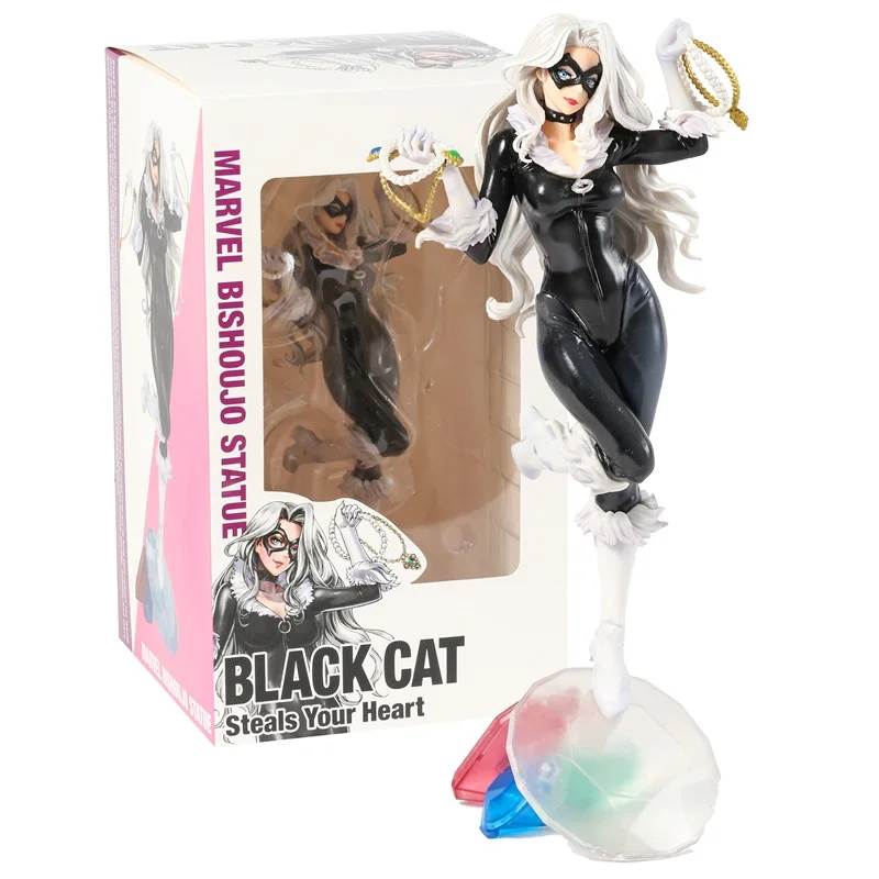 

Marvel Bishoujo Statue Black Cat PVC Figure Collectible Model Toy Birthday Gift Doll