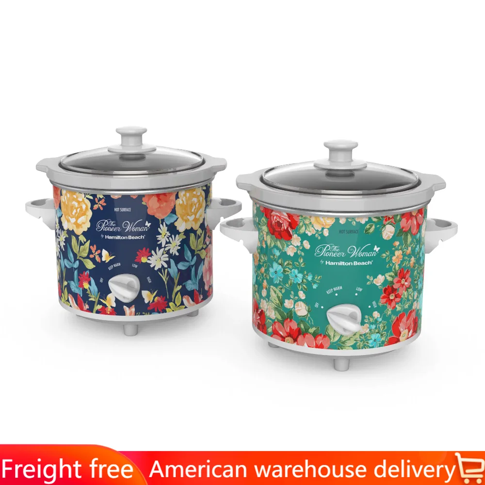 

Fiona Floral and Vintage Floral 1.5-Quart Slow Cookers, Set of 2