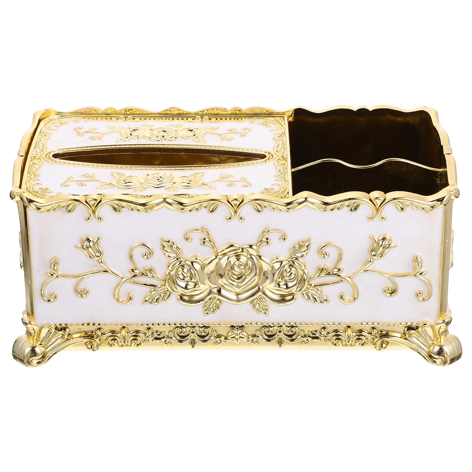

Desk Napkin Box Decorative Engraving Tissue Holder Tabletop Paper Towel Box Home Supply