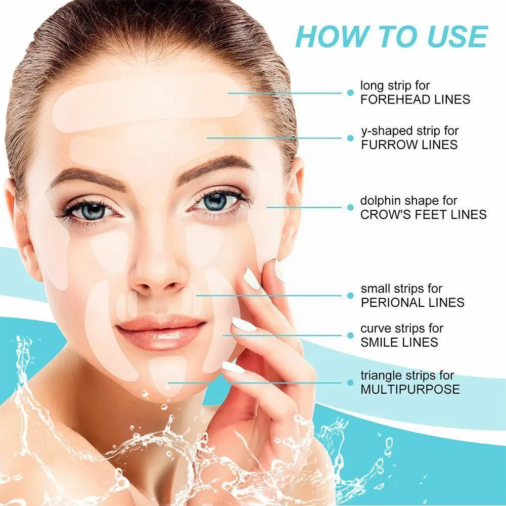 

Reusable Silicone Wrinkle Removal Sticker Face Forehead Sticker Aging Neck Eye Lifting Anti Care Tools Patch Skin Face K3s3