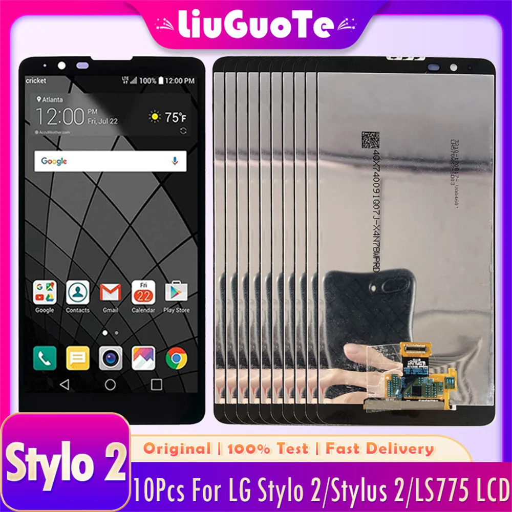 10 шт. Оригинальный ЖК-дисплей для LG LS775 K520 Stylo 2 Сенсорная панель дигитайзер в сборе