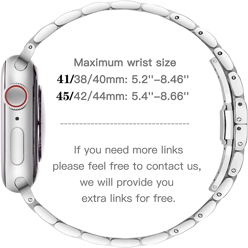 For Apple watch band 44mm 40mm 45mm 41mm Series 7 6 5 bracelet Stainless Steel strap iwatch 3 42mm 38mm applewatch bands