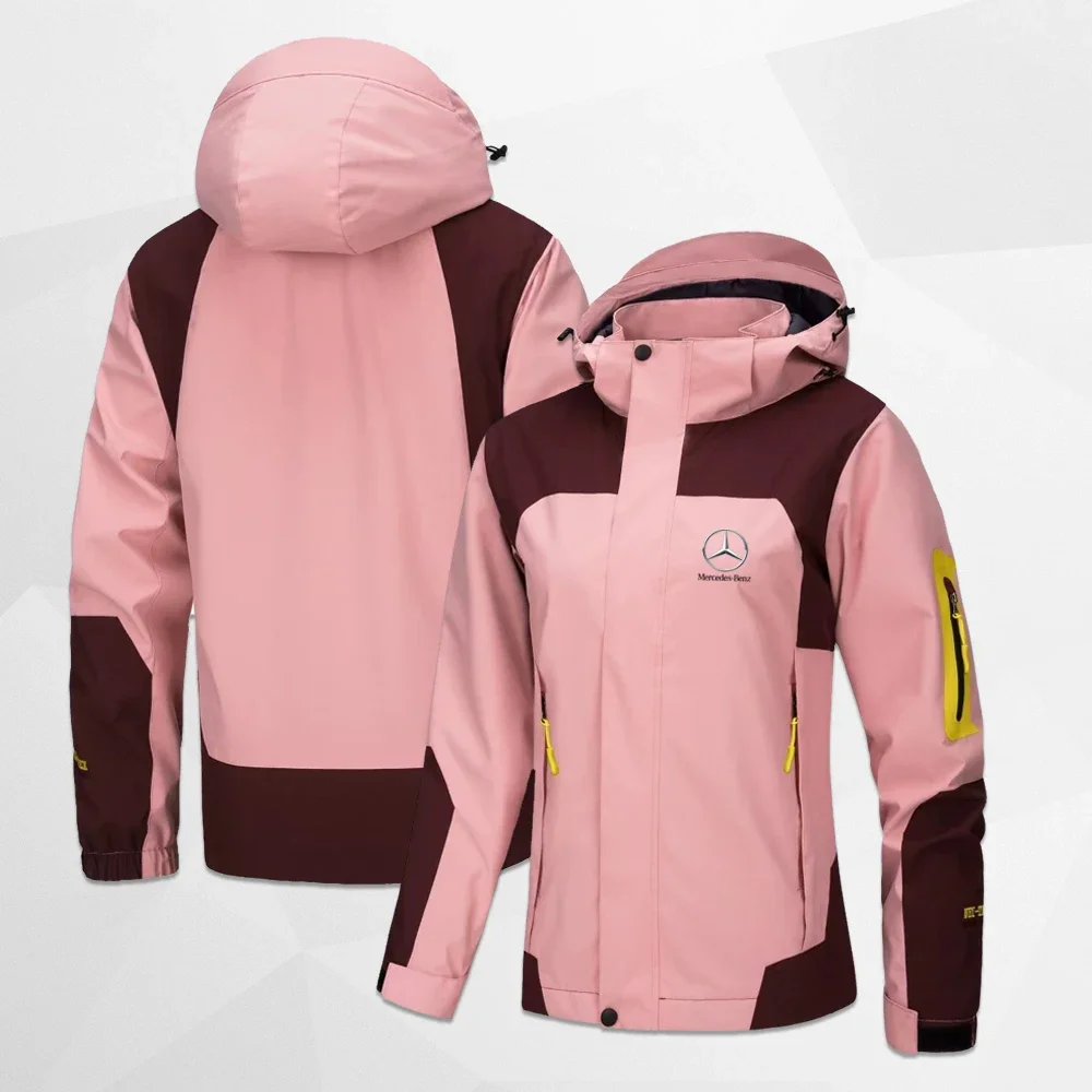 Осень и зима 2024 мужские женские водонепроницаемые куртки с капюшоном Mercedes Benz