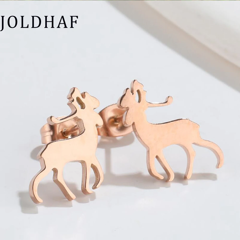 

10 шт., женские серьги-гвоздики из нержавеющей стали