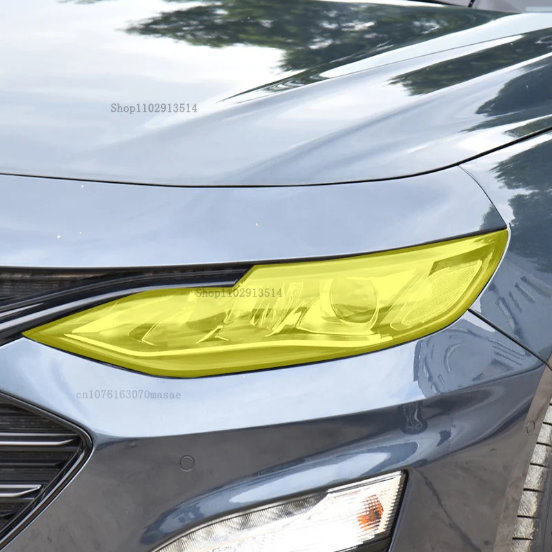 Прозрачная Черная защитная пленка из ТПУ для автомобильных фар Chevrolet Malibu 2019-2022