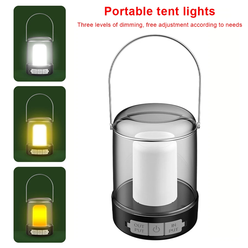 

Tent Light USB LED Outdoor Waterproof Emergency Lighting Hanging Flashlight Lantern Hiking Garden double 2400 3gears