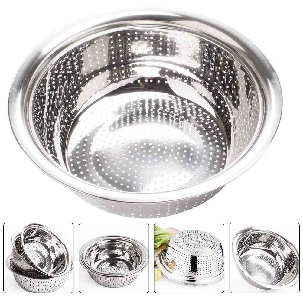 

Strainer Rice Bowl Colander Washing Spaghetti Vegetable Bowls Fruit Basin Basket Steel Stainless Mesh Baskets Salad Pasta