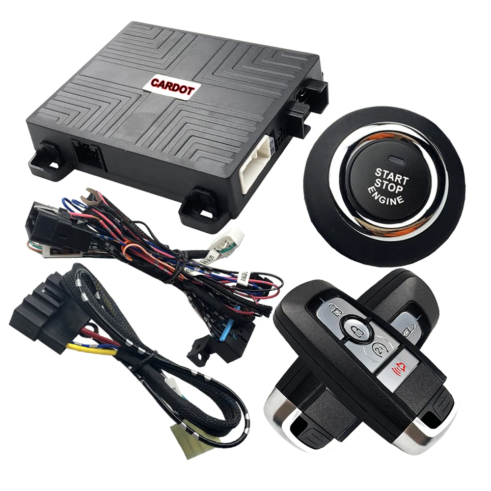 

KOL Cardot passive keyless Entry Remote Start Stop Button Smart Auto Electronics Car Alarms for Ford F150 Ranger Everest