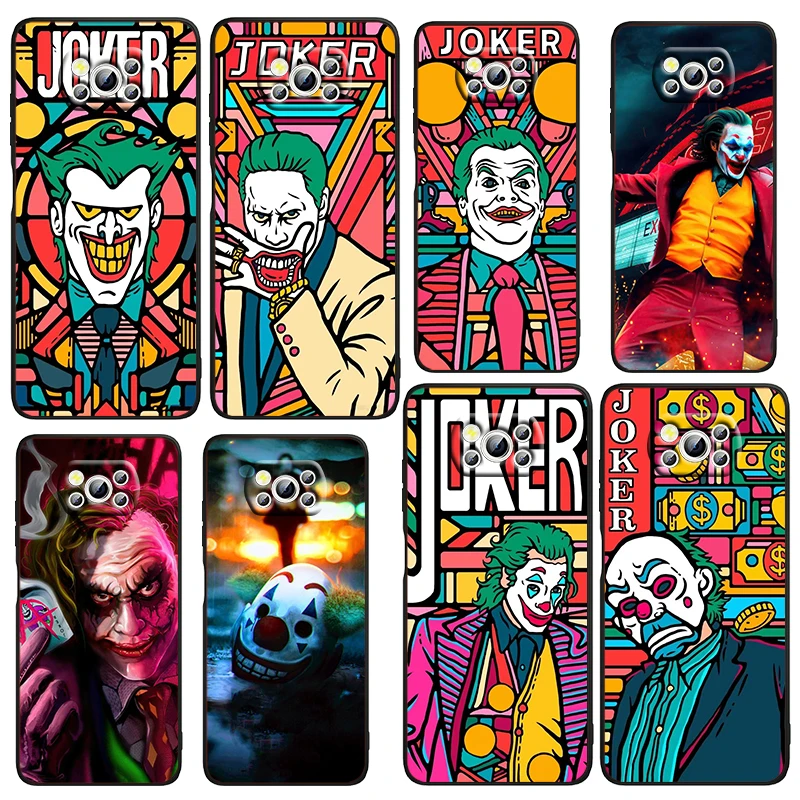 

Phone Case For Xiaomi Mi Poco X5 X4 X3 NFC F4 F3 GT M5 M5s M4 M3 Pro C50 C40 5G Art Movie Joker Luxury Cool Black Cover