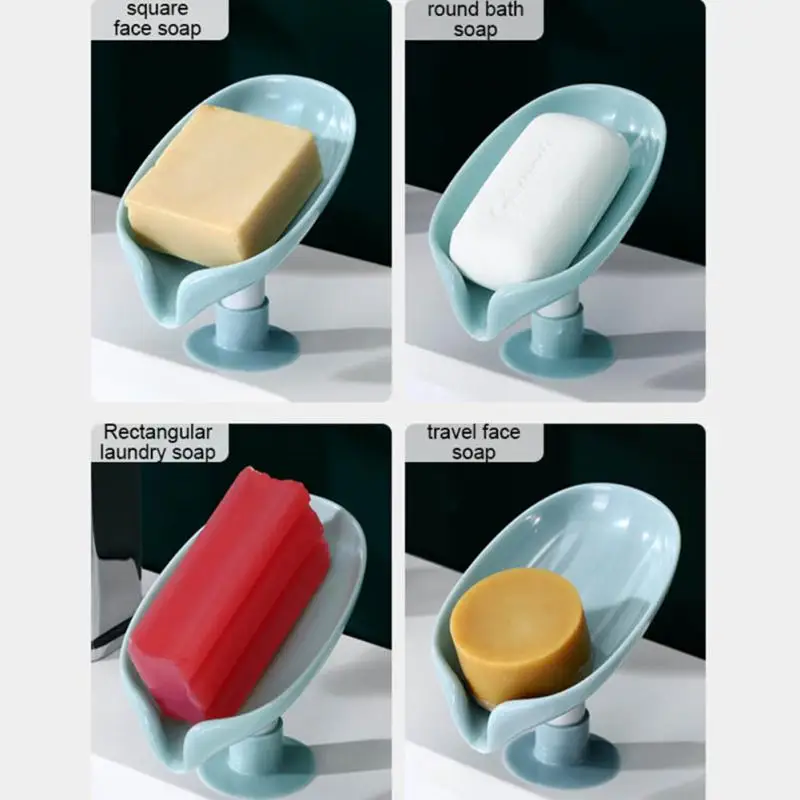 Ящик для мыла в форме листа без перфорации вращающийся держатель