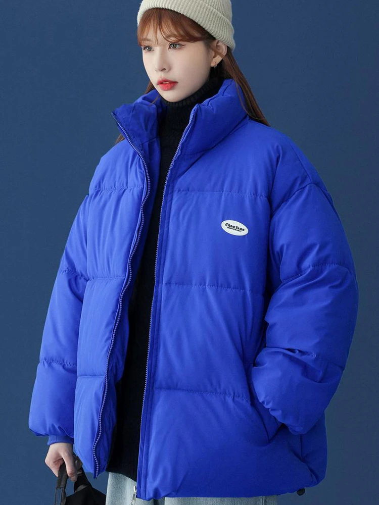 AOSSVIAO Winter Light Down Short Jacket Women 90% White Duck Down Warm Coat Ladies Stand Collar Casual Loose Solid Color Outwear