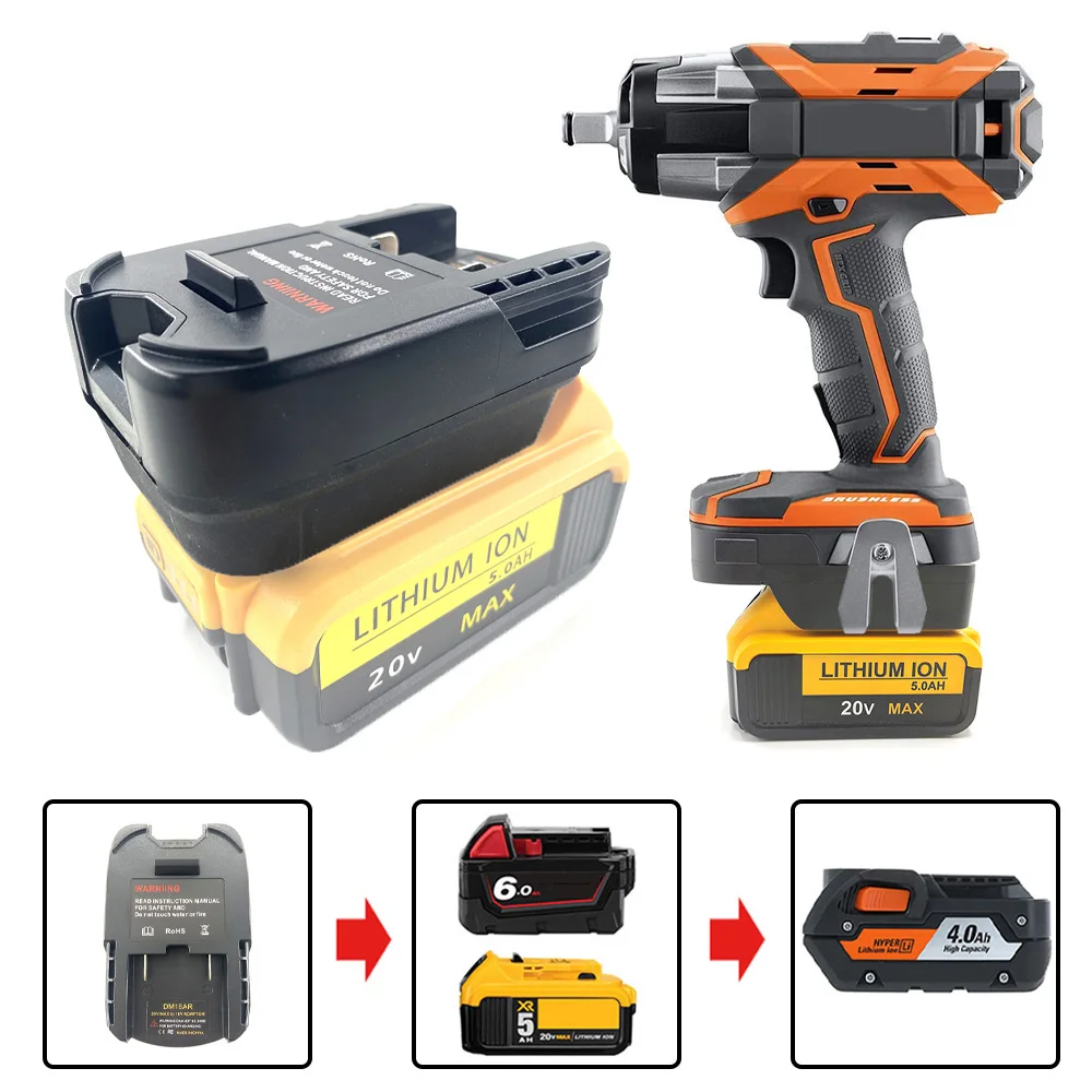 Battery Adapter Converter for Milwaukee for Dewalt 18V 20V Li-ion Battery Convert To for Ridgid/AEG 18V Tool Electric Drill Use