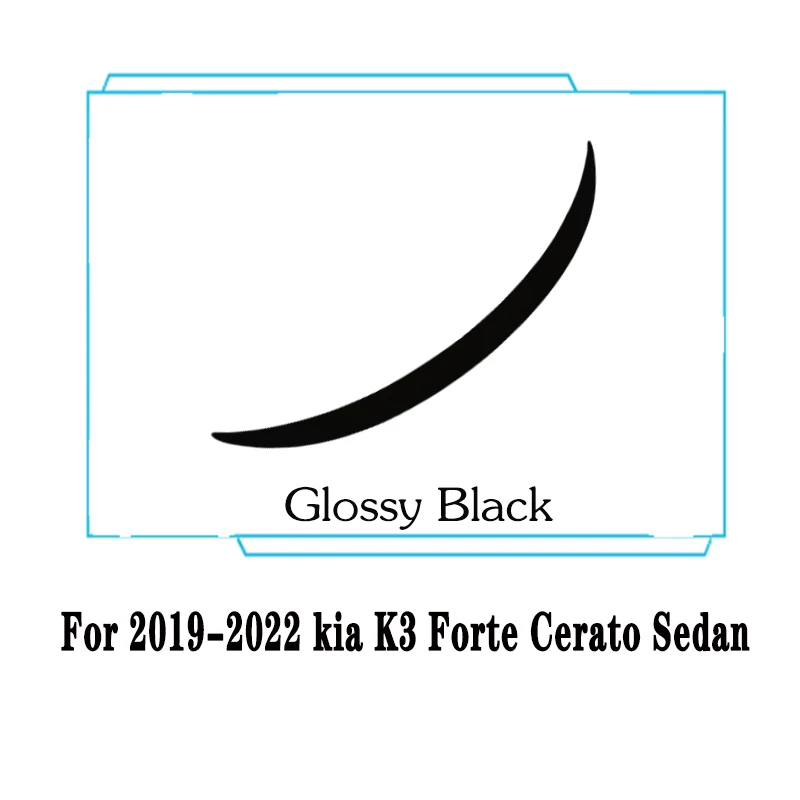 Автомобильный спойлер для Kia K3 Cerato Forte Sedan, Задняя Крышка багажника, спойлер крыльев 2019-2023, черный комплект аксессуаров из АБС-пластика для тюнинга кузова