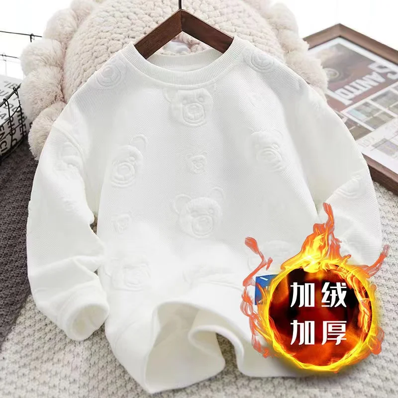 Children's Sweater Spring and Autumn New Boys Autumn Clothing Western Style Children and Teens Long Sleeves Bottoming Casual Top