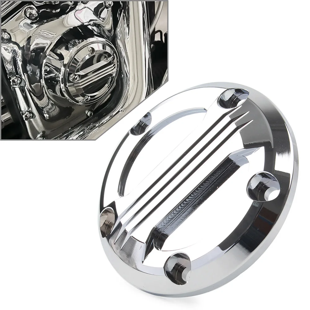 

Мотоциклетная крышка точки ГРМ с 5 отверстиями, алюминий для Harley Davidson Twin Cam Touring Electra Glide 1999-2017, хром/глянцевый черный