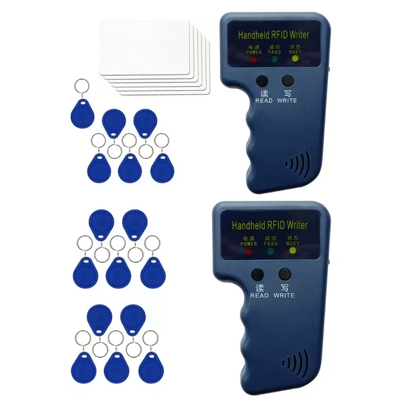 

1 Set Handheld 125KHz RFID ID Copier Writer Keychain Readers Portable Duplicator Rewritable Access Control Cards