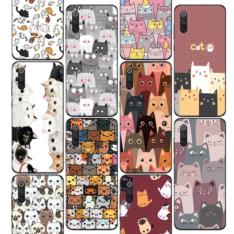

Cat Cute Kitten Cartoon Phone Case For Xiaomi Redmi Note 10 10S 9 9S 8 8T 11S 11 Pro 7 5 9T 9C 9A 8A 7A 6A 6 Fundas Cover Coque