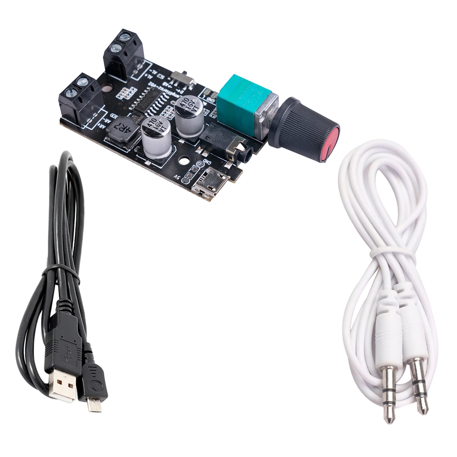 

2x5 Вт стерео двухканальная плата цифрового усилителя, DIY модуль усилителя мощности, 5 В, усилитель класса D с USB кабелем питания и