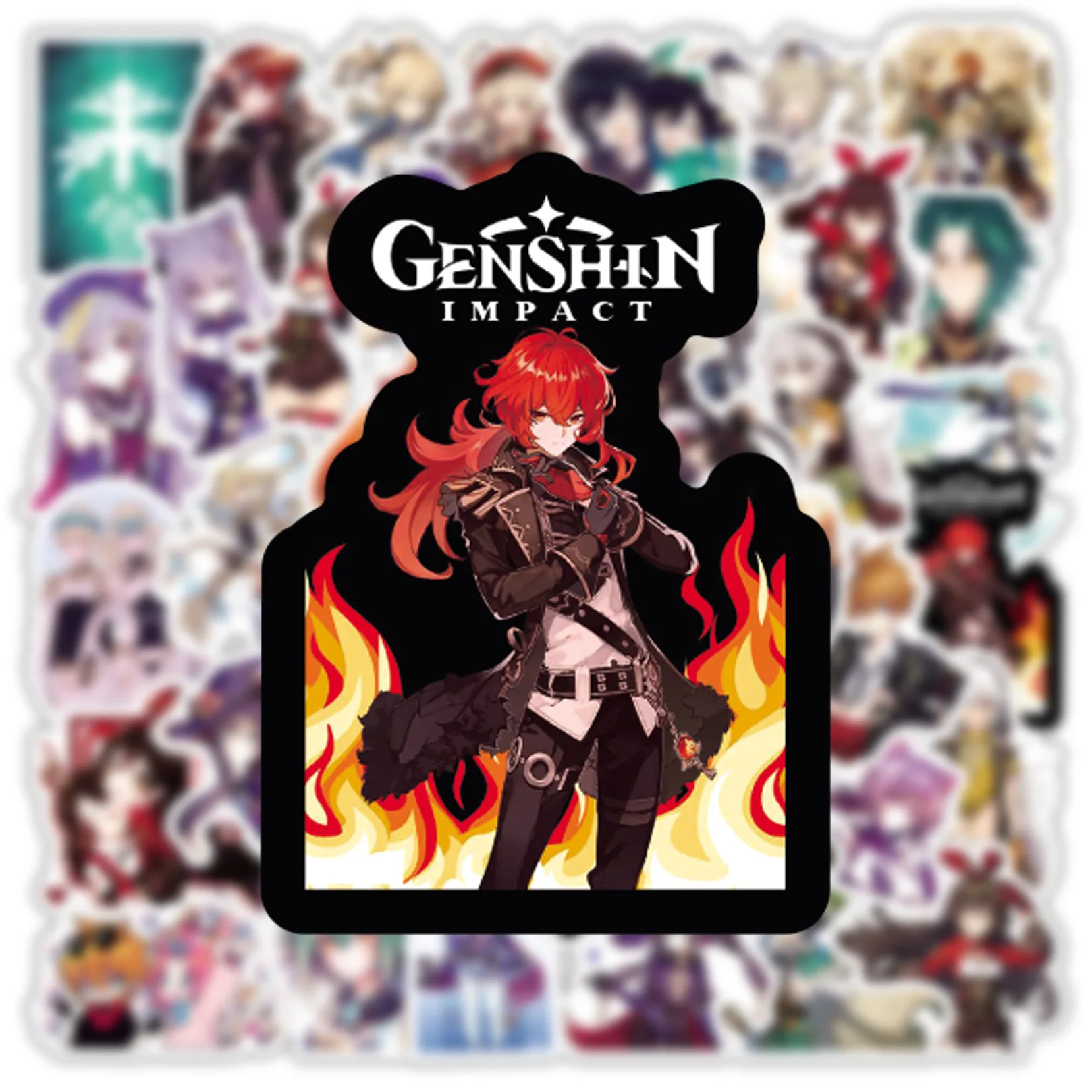 

50PCS Genshin Impact Game Stickers Cartoon Anime Stickers for Car Phone Skateboard Computer Notebook Decal Toys for Kids Gift