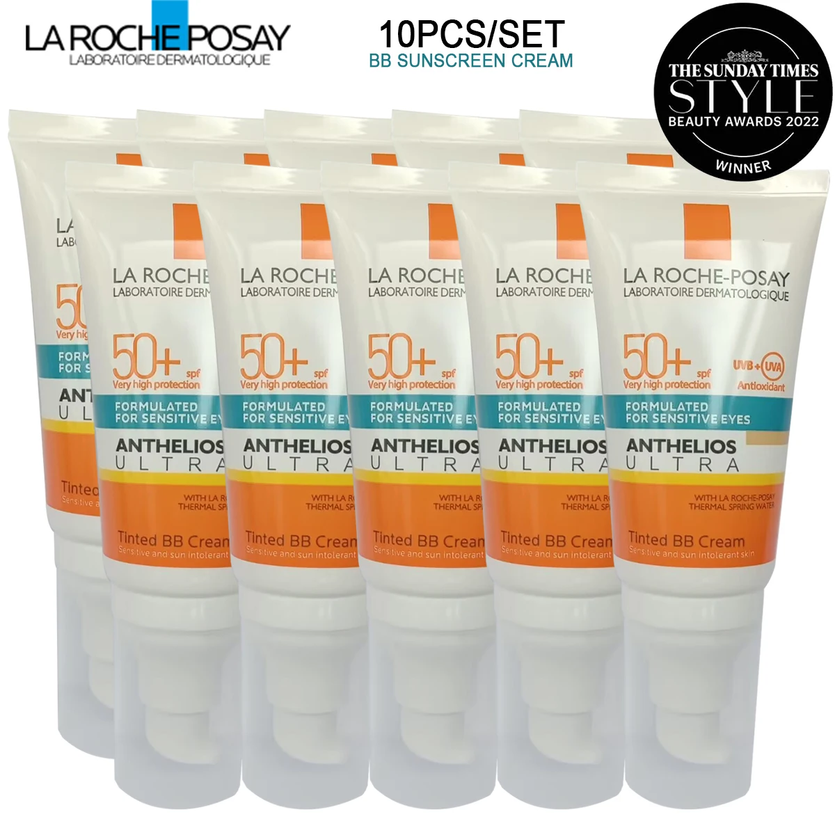 

10PCS La Roche Posay ANTHELIOS ULTRA Tinted BB CREAM Face Sunscreen SPF 50+ UVB UVA Refreshing and Non-greasy For Oily Skin Care