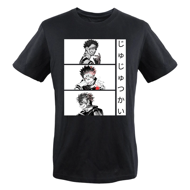 

Tshirt Manga Japan Anime Jujutsu Kaisen T Shirt Gojo Satoru Tops Graphic T-shirt O-neck High Quality Tees Round Neck Tees