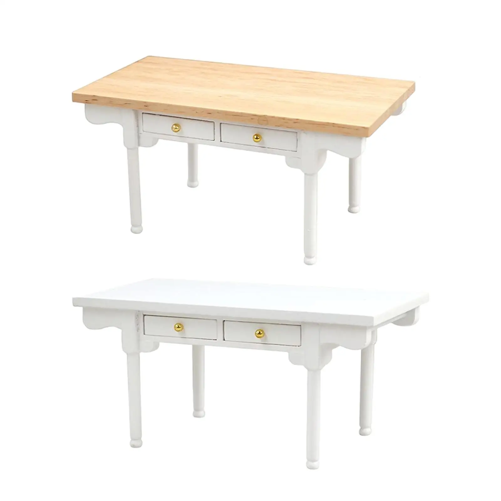 

Простой дизайн, деревянные Миниатюрный Настольный стол для 1:12, мебель для кукольного домика