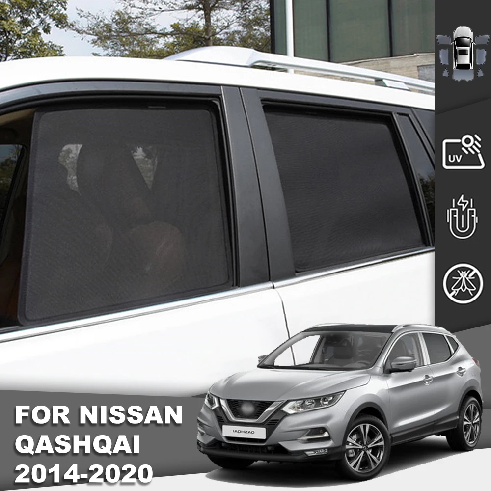 Coche magnético parasol parabrisas delantero Puerta de malla de cortina para Nissan QASHQAI 2014-2020 Auto al aire libre ventana visera de sol