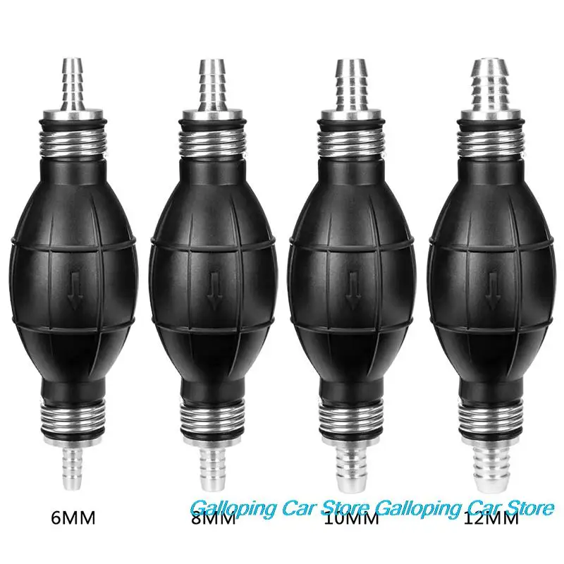 

Hand Fuel Pump Line Rubber Aluminum Hand Primer Bulb Diesel Oil Transfer Petrol