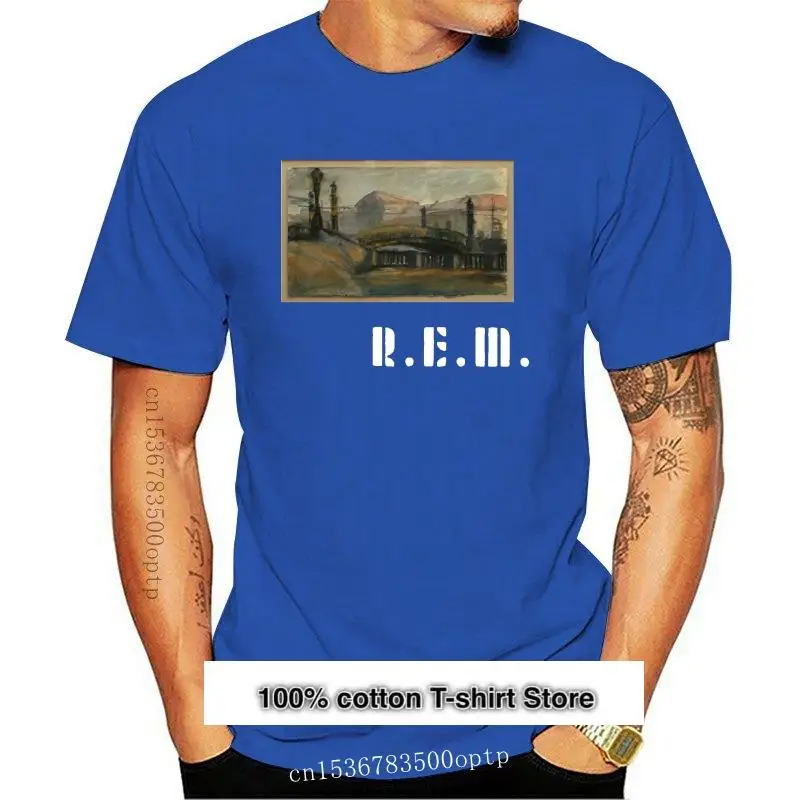 

Nuevo R.E.M. Camiseta oficial de la marca Athens Postcard, camisa de S-M-L-XL-2XL, 2021